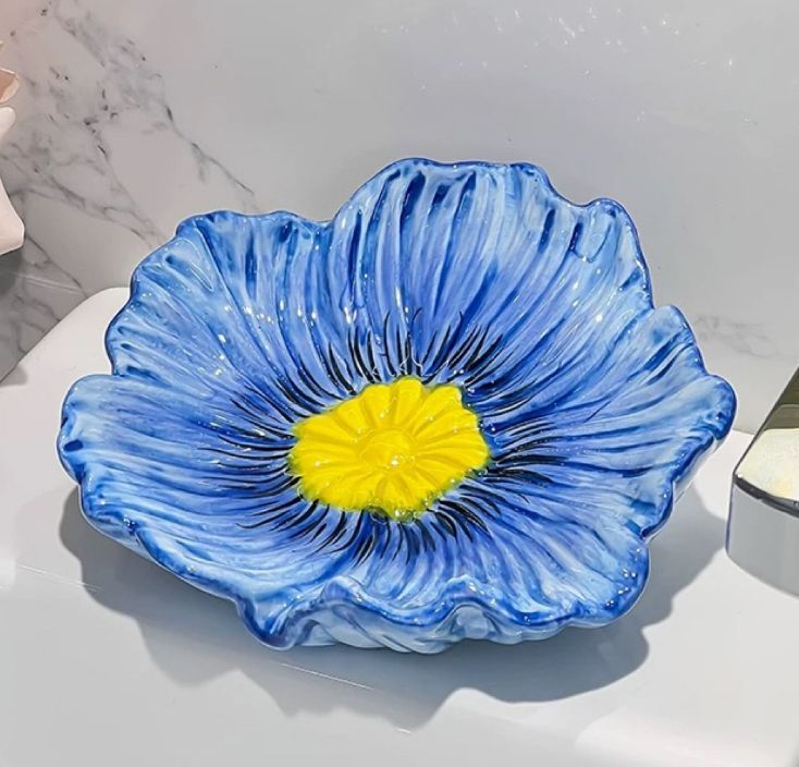 ソープディッシュ花型 石鹸置きフラワー小物トレー アクセサリー 洗面所バスルーム