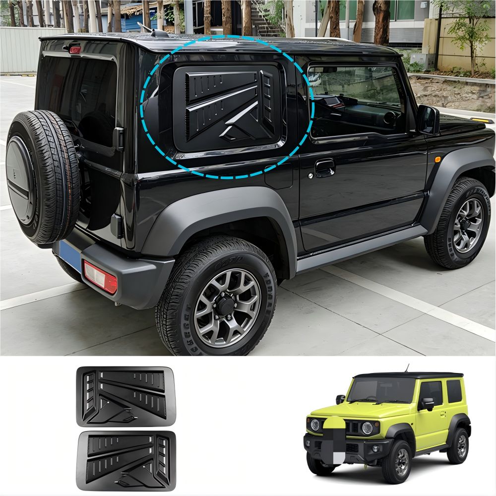 【送料無料】スズキ(Suzuki) ジムニーシエラ(Jimny Sierra) 3ドア用 サイドルーバーカバー(2P) ABS製マットブラック 耐衝撃・傷防止・ドレスアップ効果抜群 簡単貼付 スタイリッシュ