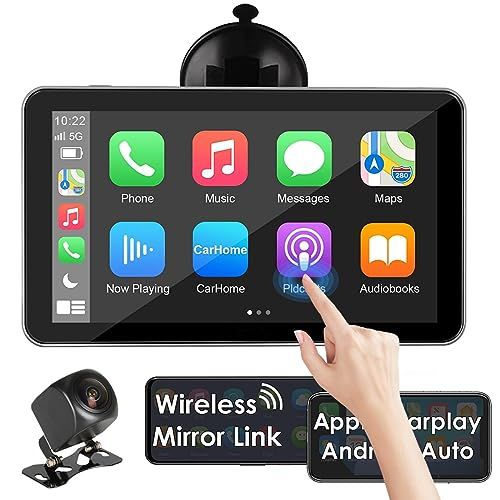 OBEST ディスプレイオーディオ カーオーディオ 7インチ ポータブルオーディオ 一体型ナビ ワイヤレスCarPlay モニター IOS/Android Autoに対応 アンドロイドナビ ナビゲーション ミラーリング機能付き FMラジオ B 3d04b4f6