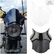 オートバイウインドシールド丸型ヘッドライトストリートバイク用ウインドスクリーンガラスホンダCB400CB600CB750CB900CB919