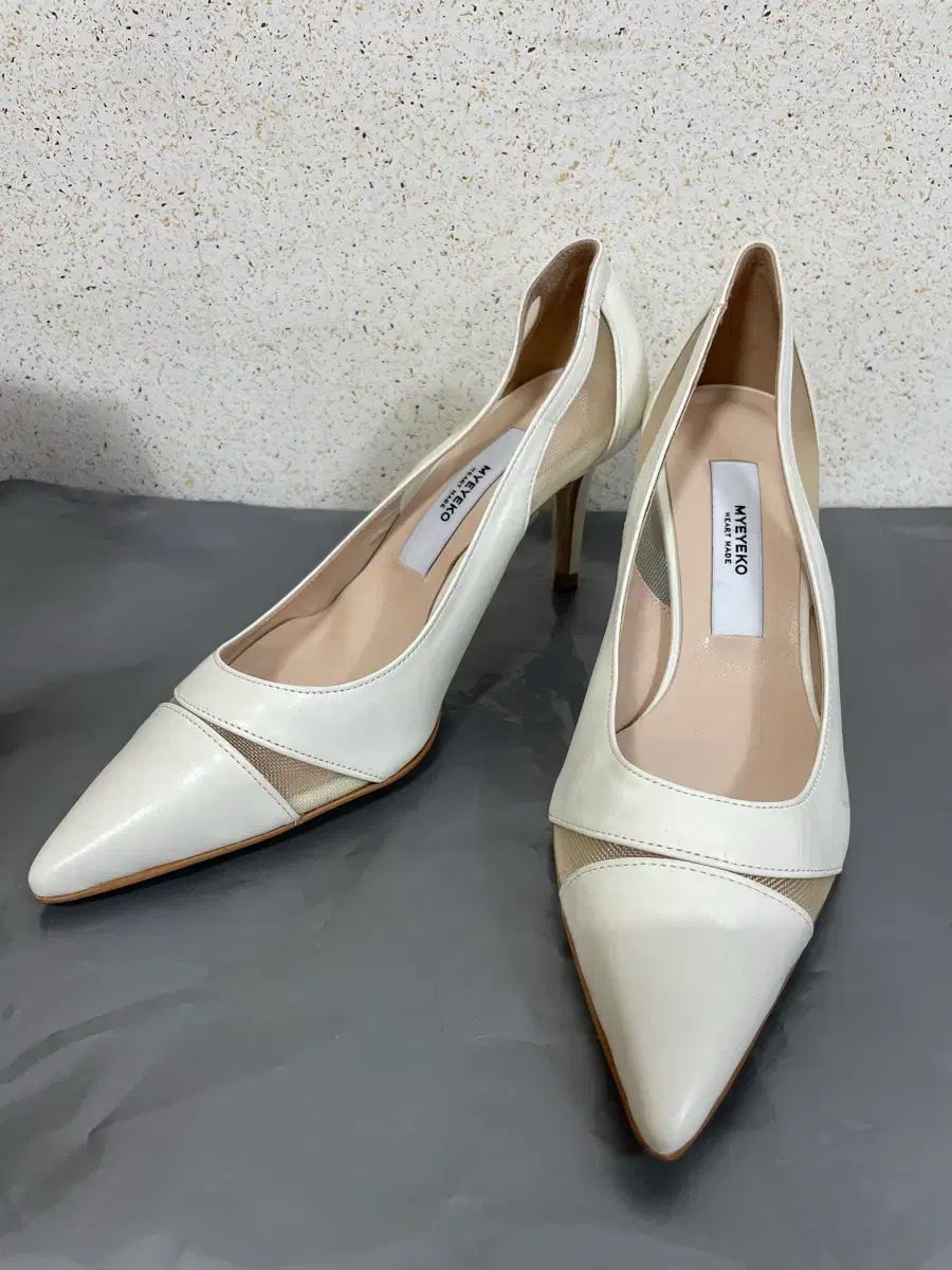 (36) 新品)メッシュパンプス ヒール シースルースティレット myeyeko