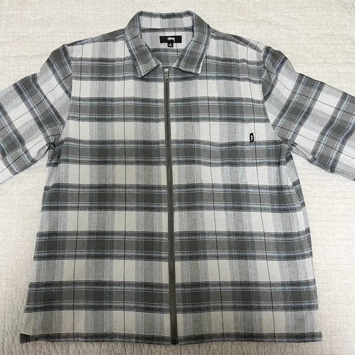 STUSSY ヘリテイジ プレイド ジップ シャツ (M)