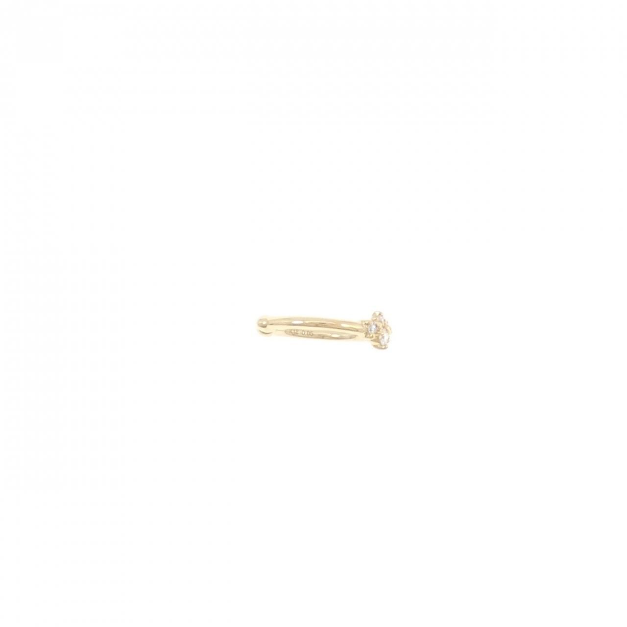 K18YG ダイヤモンド イヤーカフ 0.02CT 片耳