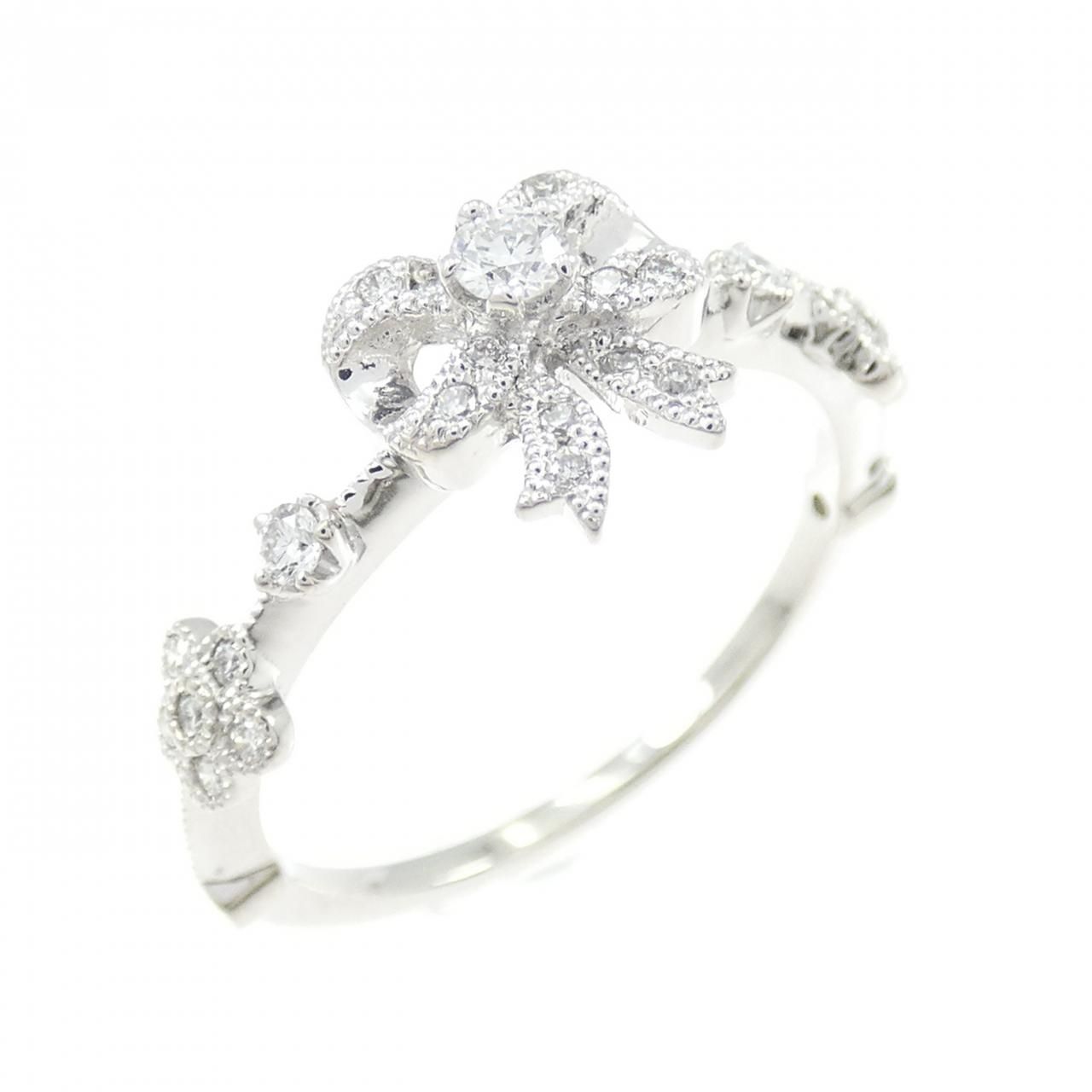 PT900 リボン ダイヤモンド リング 0.18CT