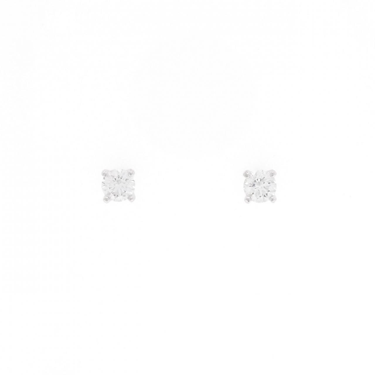 PT950/PT900 ソリティア ダイヤモンド ピアス 0.28CT