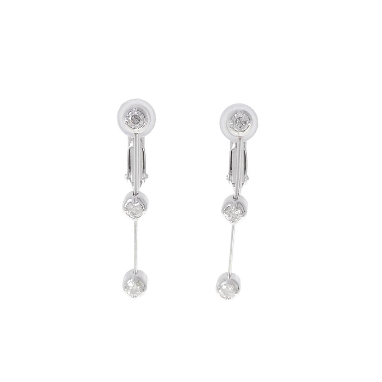 K18WG/K14WG ダイヤモンド イヤリング 0.30CT
