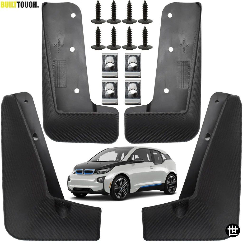 BMW I3 2013-2021用モールドマッドフラップフェンダー電動スタイルモールドカーフレア4点セット