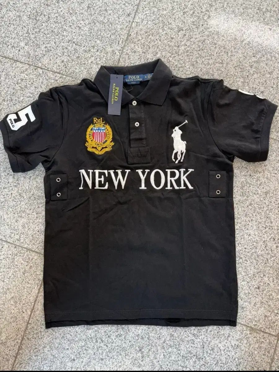 ポロラルフローレン NEW YORK ブラック 半袖 ポロTシャツ