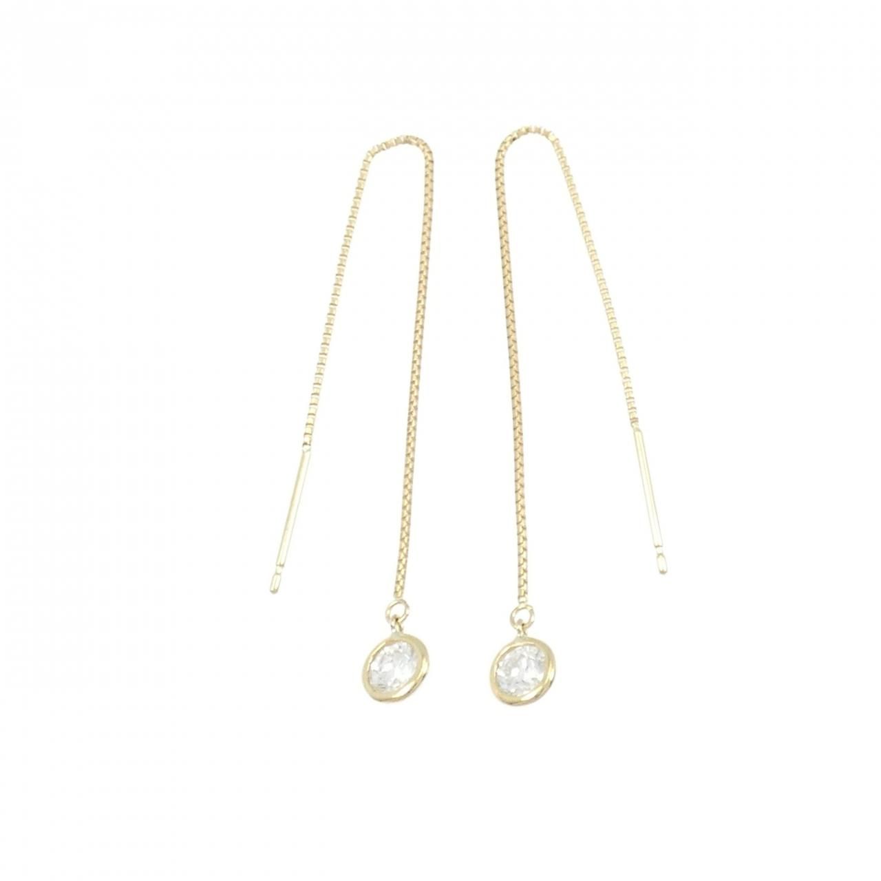 K18YG ダイヤモンド ピアス 0.41CT