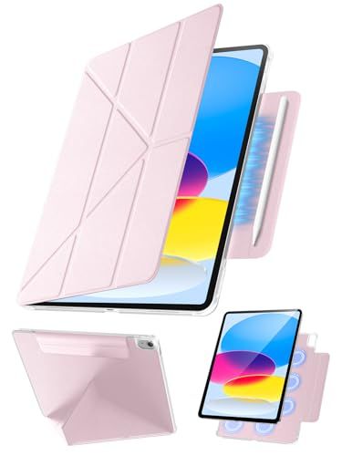 【Y字折りスタンド・360°全面保護】Tekka iPad A16 ケース iPad 第10世代 / 第11世代 用カバー (2022/2025) マグネット吸着 隠しペン収納 縦置き・横置き対応 超薄型 軽量 耐衝撃 PUレザー オートスリ 8bc3e511