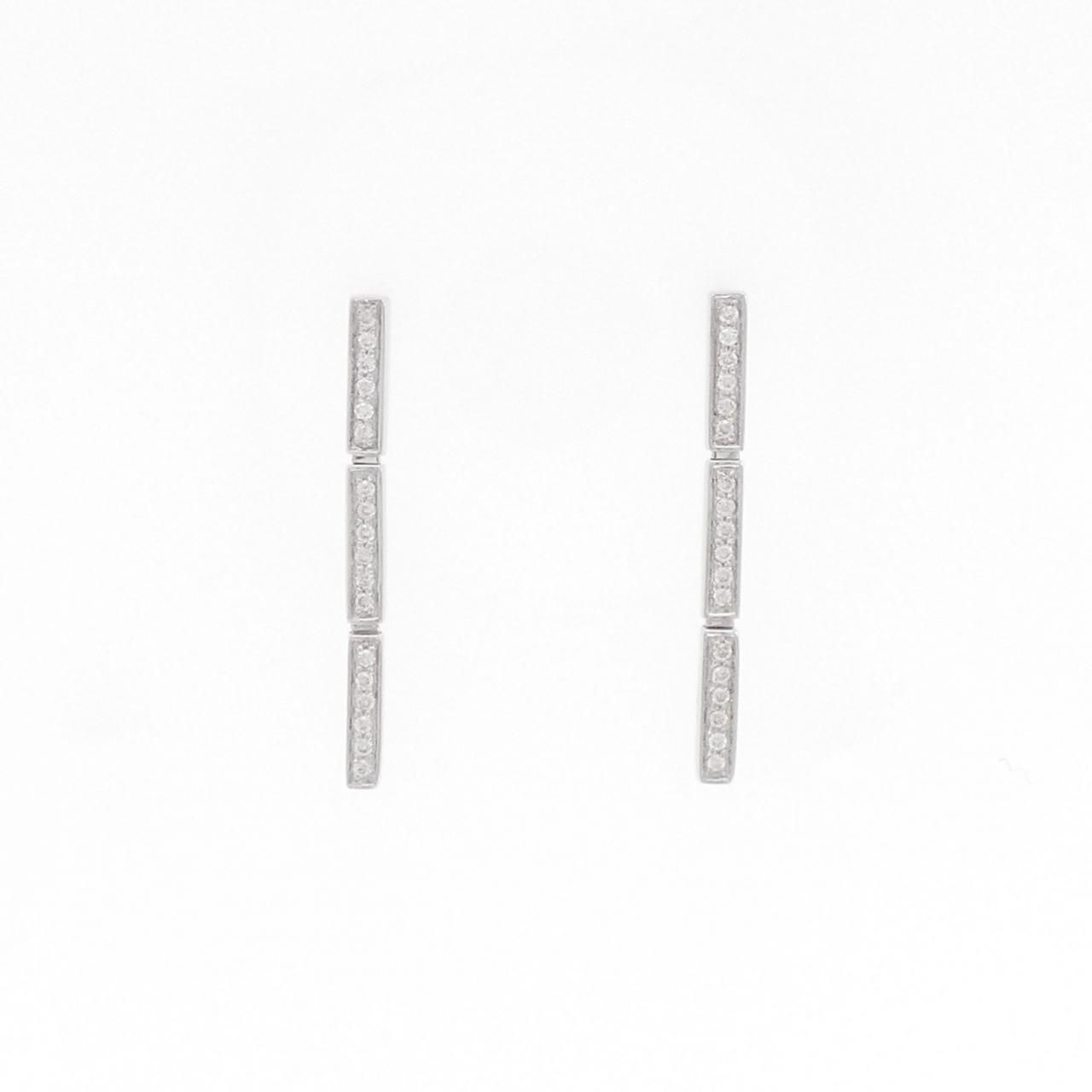 K18WG ダイヤモンド ピアス 0.22CT