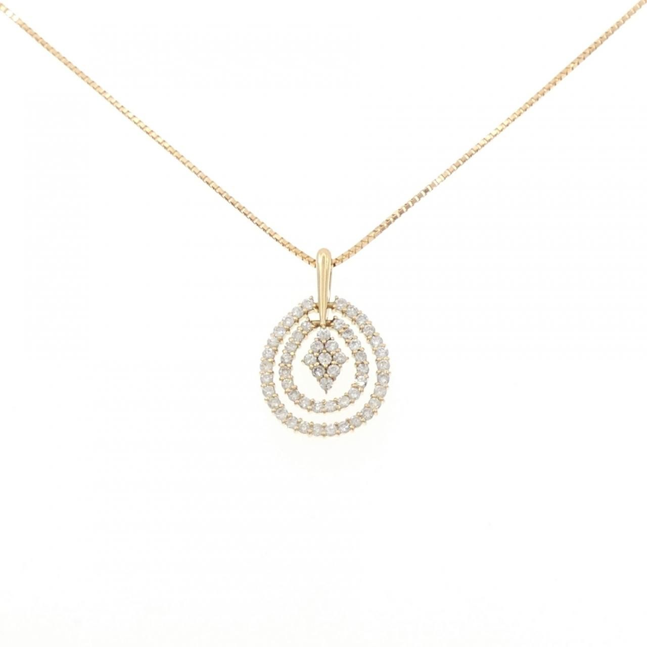 K18YG ダイヤモンド ネックレス 1.01CT