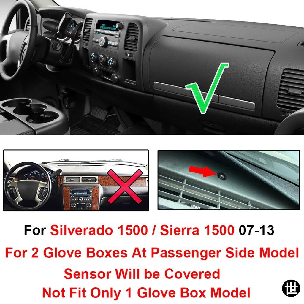 シボレー シルバラード 1500 LT HD WT 4X4 2007 - 2013 用ダッシュボードカバー パッド サンシェード ダッシュボードカバー カーペット