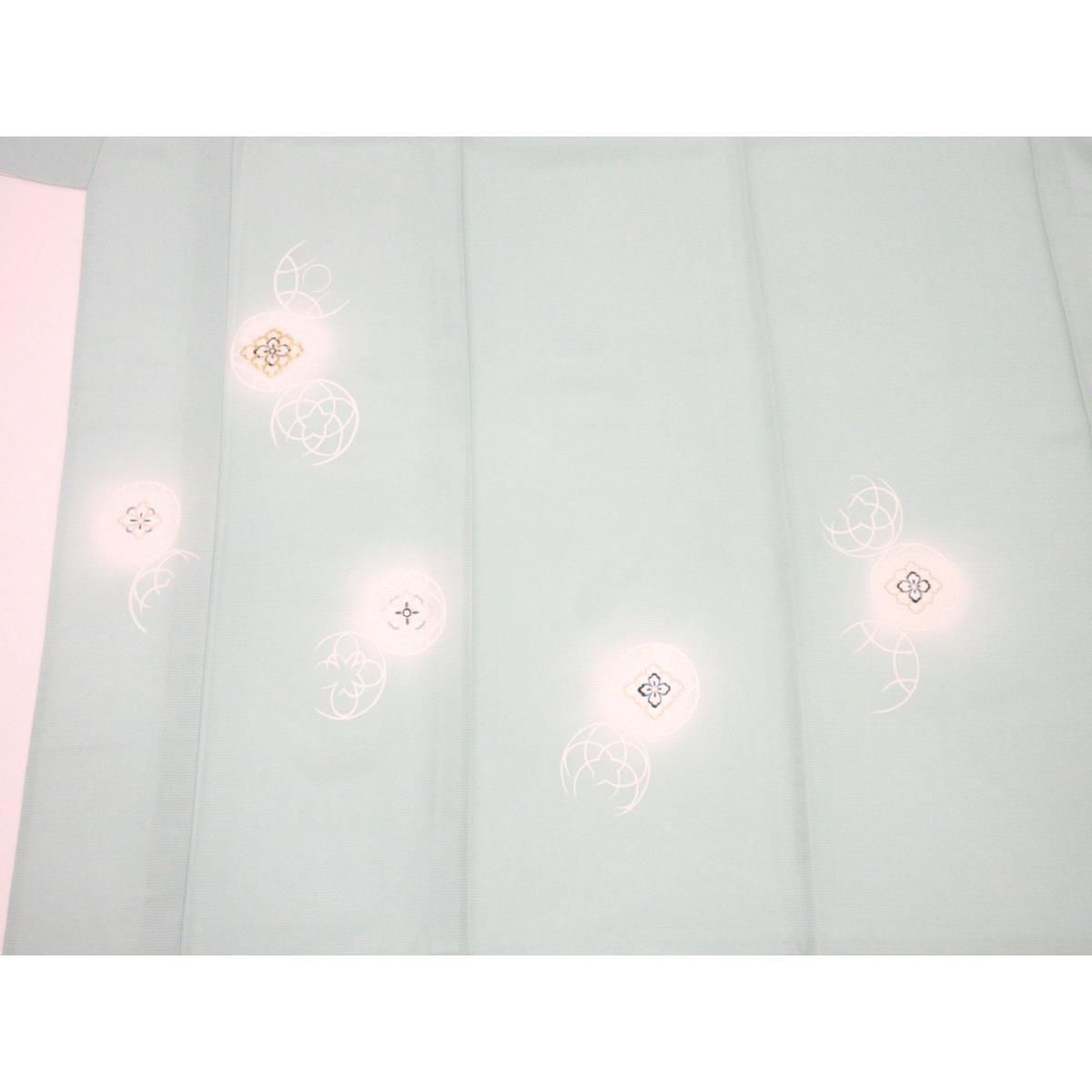 【未使用品】単衣　駒絽訪問着　刺繍入り