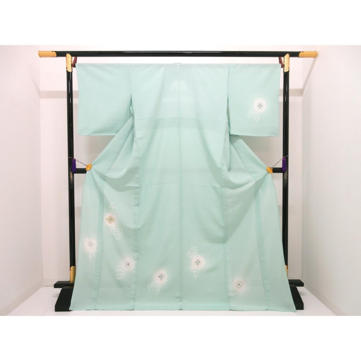 【未使用品】単衣 駒絽訪問着 刺繍入り