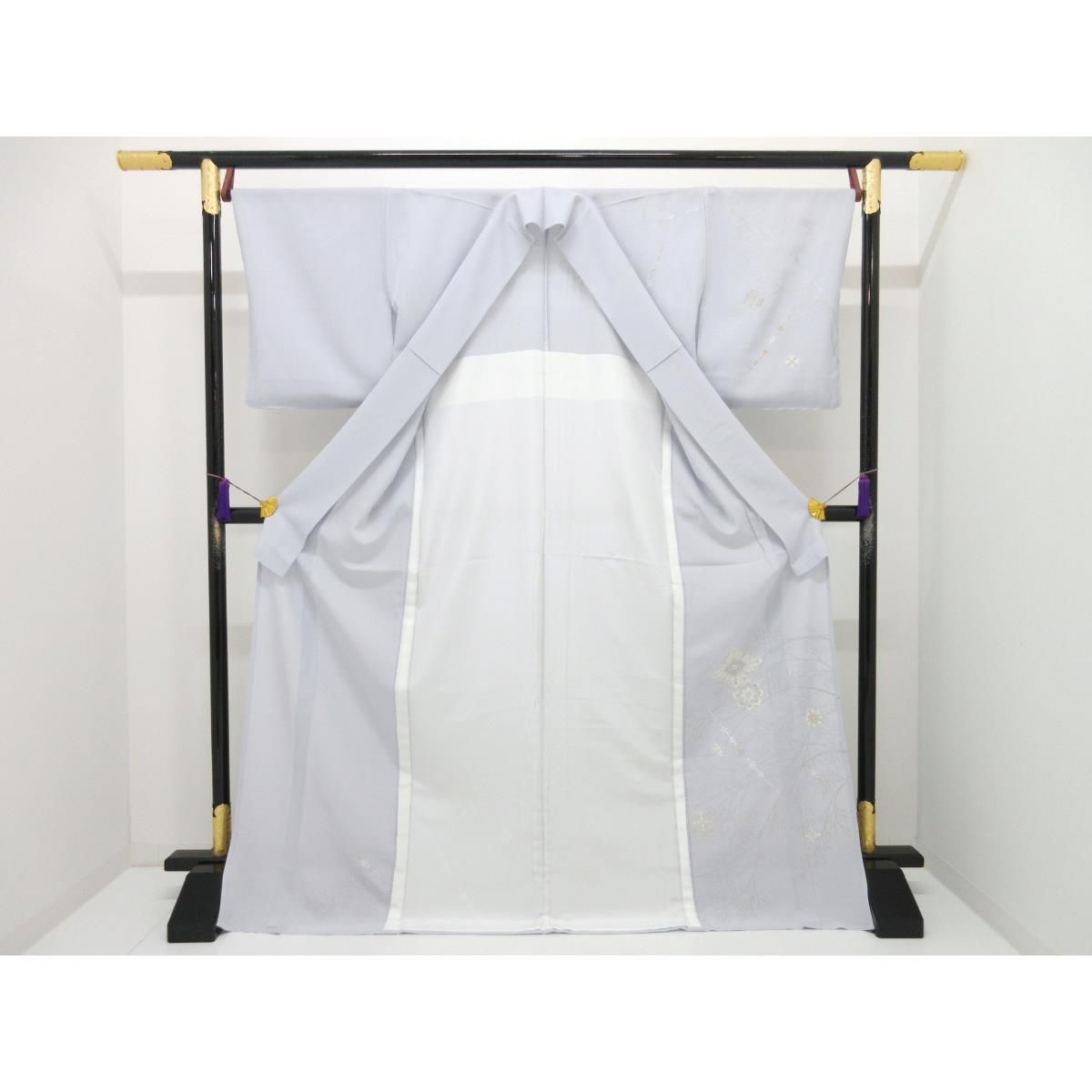 【未使用品】単衣 駒絽訪問着 金彩友禅刺繍入り 【未使用品】単衣 駒絽訪問着 金彩友禅刺繍入り
