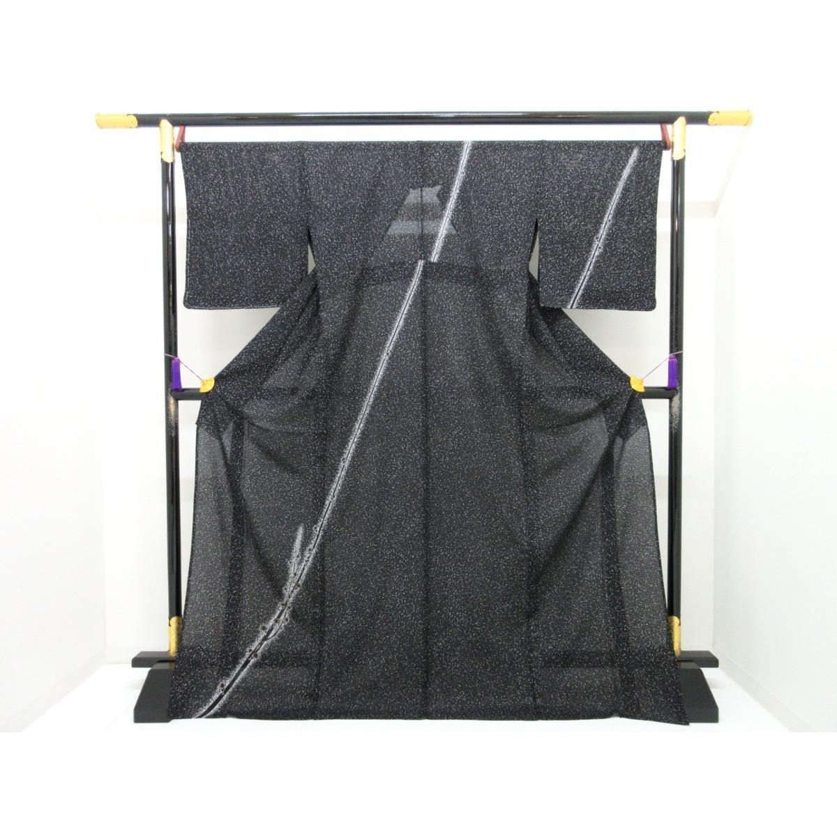 【未使用品】単衣 駒絽訪問着 友禅金彩加工