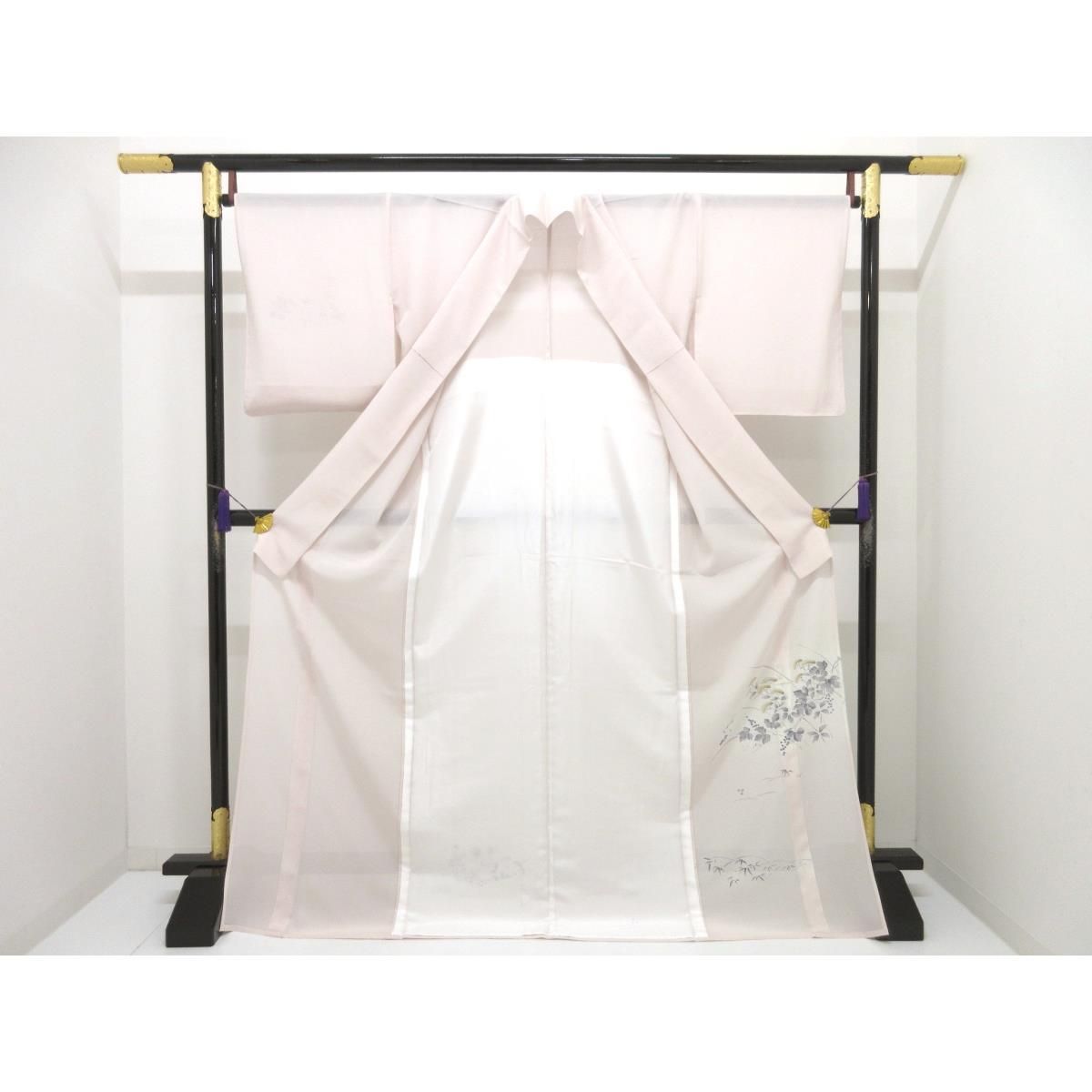 【未使用品】単衣　駒絽訪問着　ボカシ染