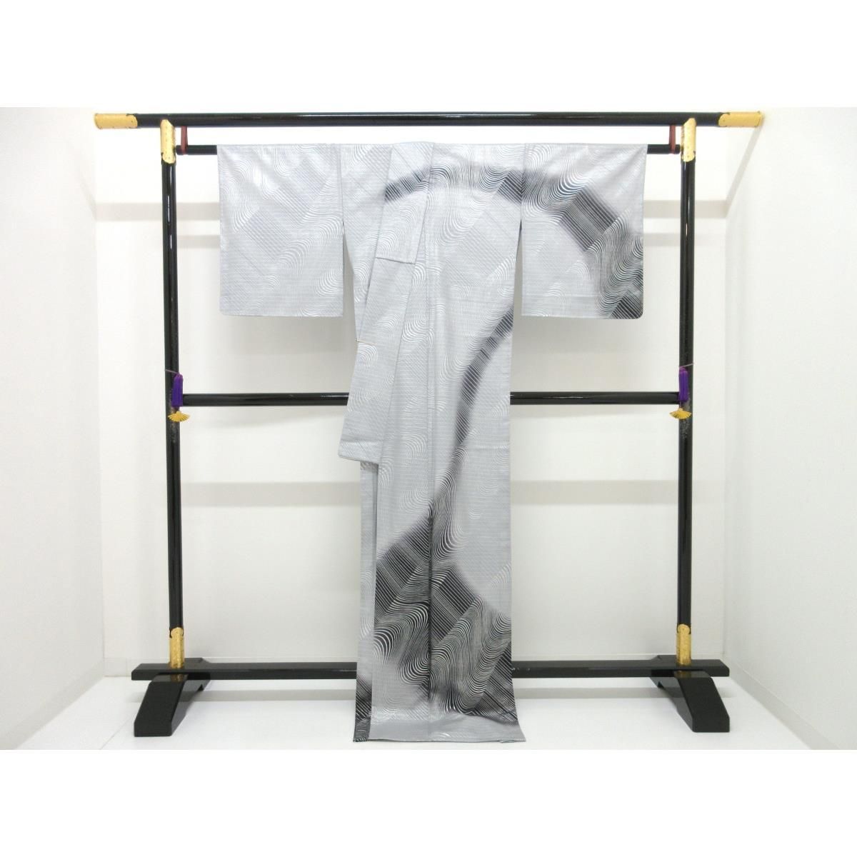 【未使用品】単衣 変わり絽織訪問着 銀彩友禅ボカシ染 【未使用品】単衣 変わり絽織訪問着 銀彩友禅ボカシ染