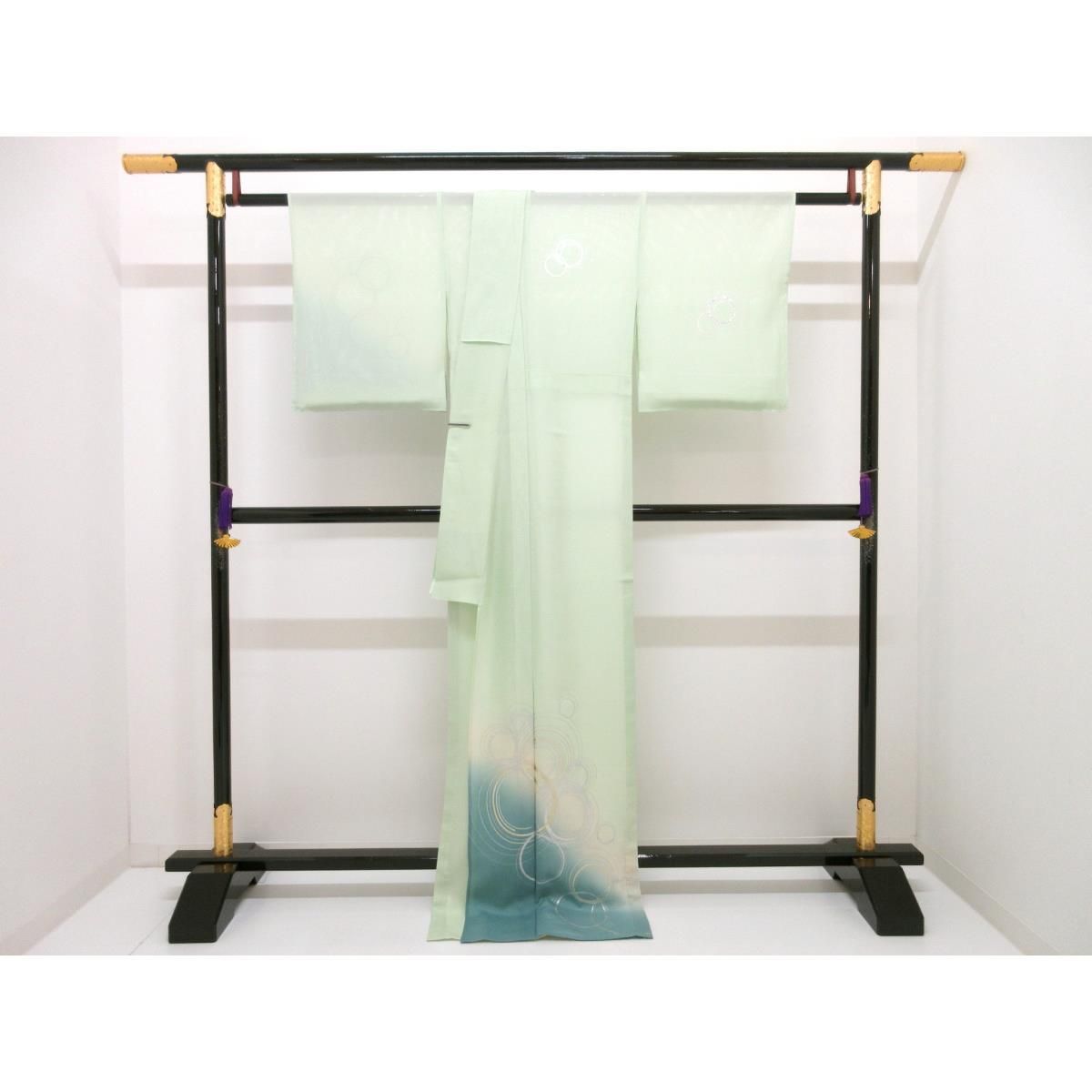【未使用品】単衣 駒絽訪問着 金彩友禅ボカシ染 【未使用品】単衣 駒絽訪問着 金彩友禅ボカシ染