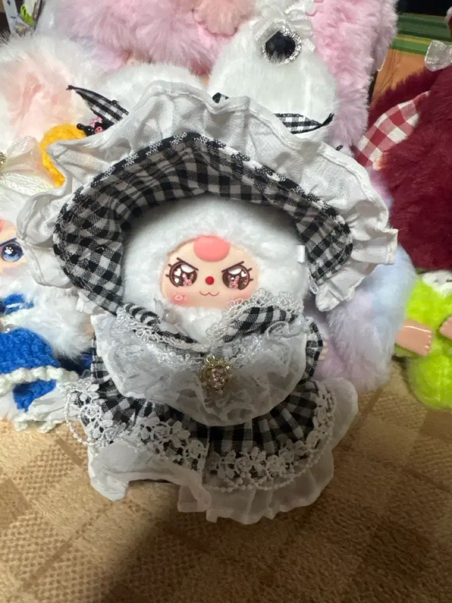 ベイビー CHECK ウール帽子 ぬいぐるみ