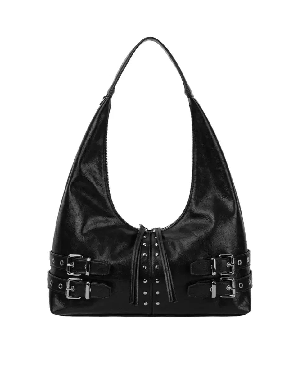 TREEMINGBIRD Double-Buckle Stu Shoulder Bag