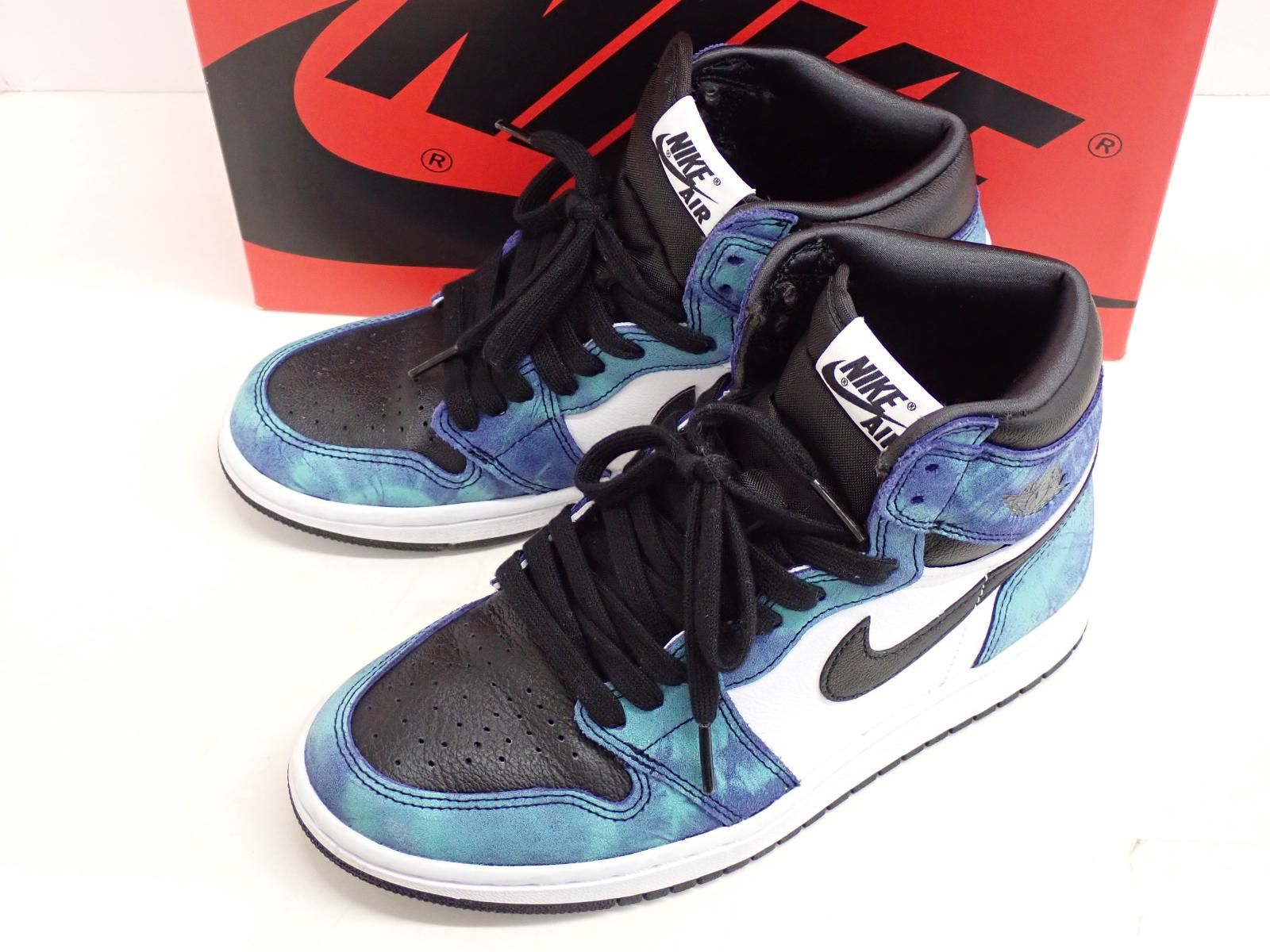 ★7311☆NIKE ナイキ WMNS AIR JORDAN 1 HIGH OG Tie-Dye CD0461-100 ウィメンズ エアジョーダン 1 ハイ OG スニーカー　美品　23.5㎝