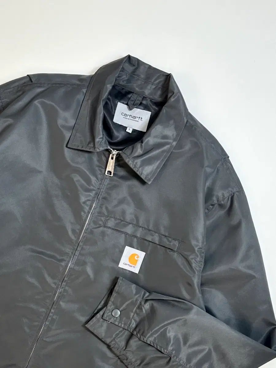 Carhartt WIP デトロイト 麻 ジャケット S グレー (実寸95-100)