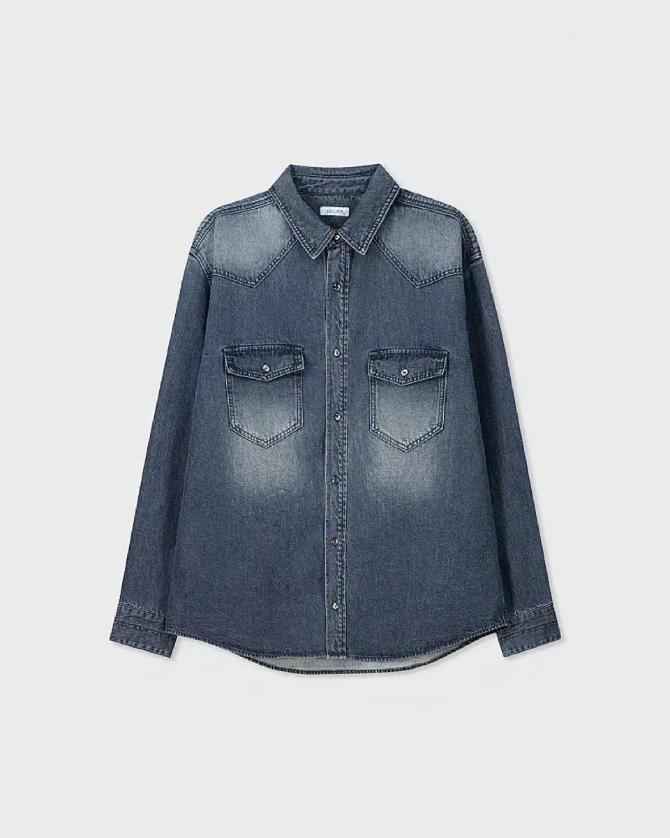 ベルリエ セリフ デニム シャツ ヴィンテージ Indigo 05 サイズ