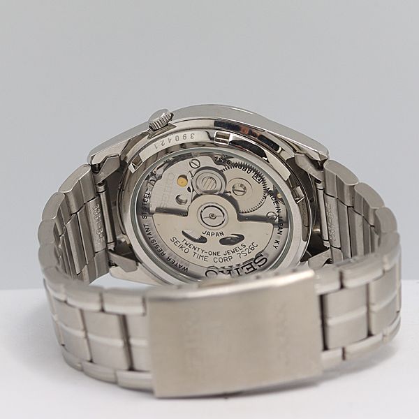 良品 稼動 セイコー セイコー5 21石 7S26-03B0 AT/自動巻 裏スケ