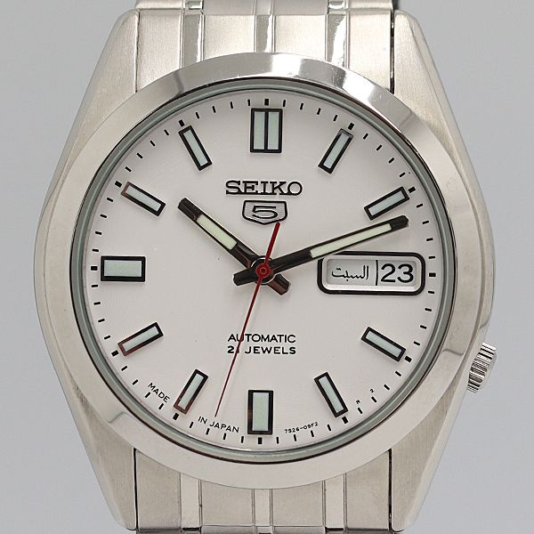 良品 稼動 セイコー セイコー5 21石 7S26-03B0 AT/自動巻 裏スケ