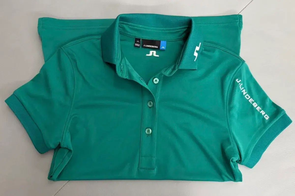 J.LINDEBERG(J.リンドバーグ) レディースゴルフウェア カラーTシャツ グリーン xs