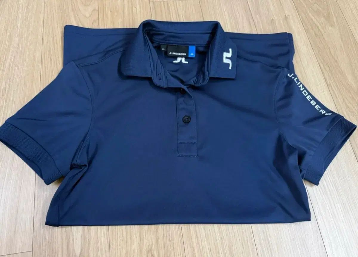 J.LINDEBERG(J.リンドバーグ) レディース ゴルフウェア カラーTシャツ ネイビー xs
