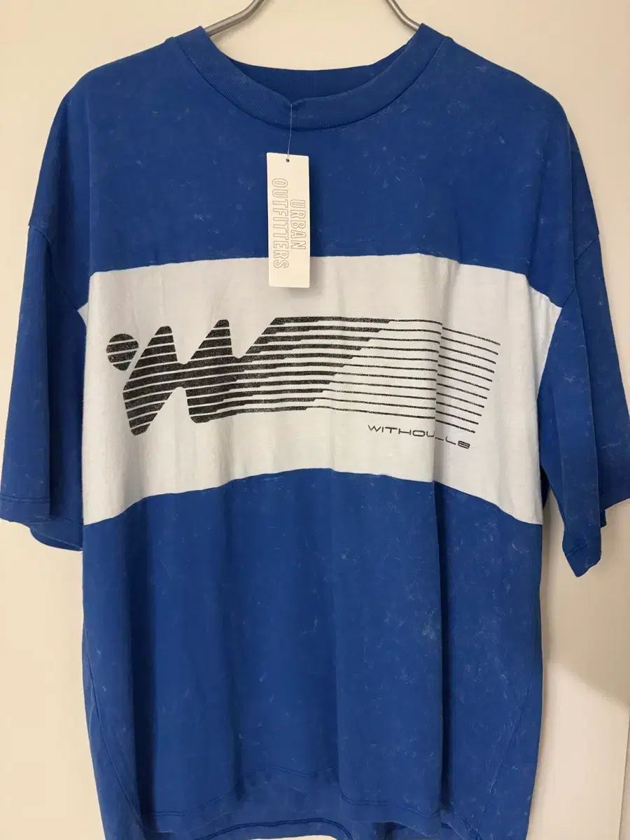 アーバンアウトフィッターズ ブルー ストライプ 半袖Tシャツ M