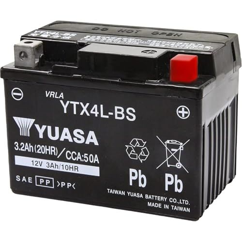 TAIWAN YUASA [ 台湾ユアサ ] シールド型 バイク用バッテリー [YT4L-BS高性能版] YTX4L-BS ブラックp 4db5b96f