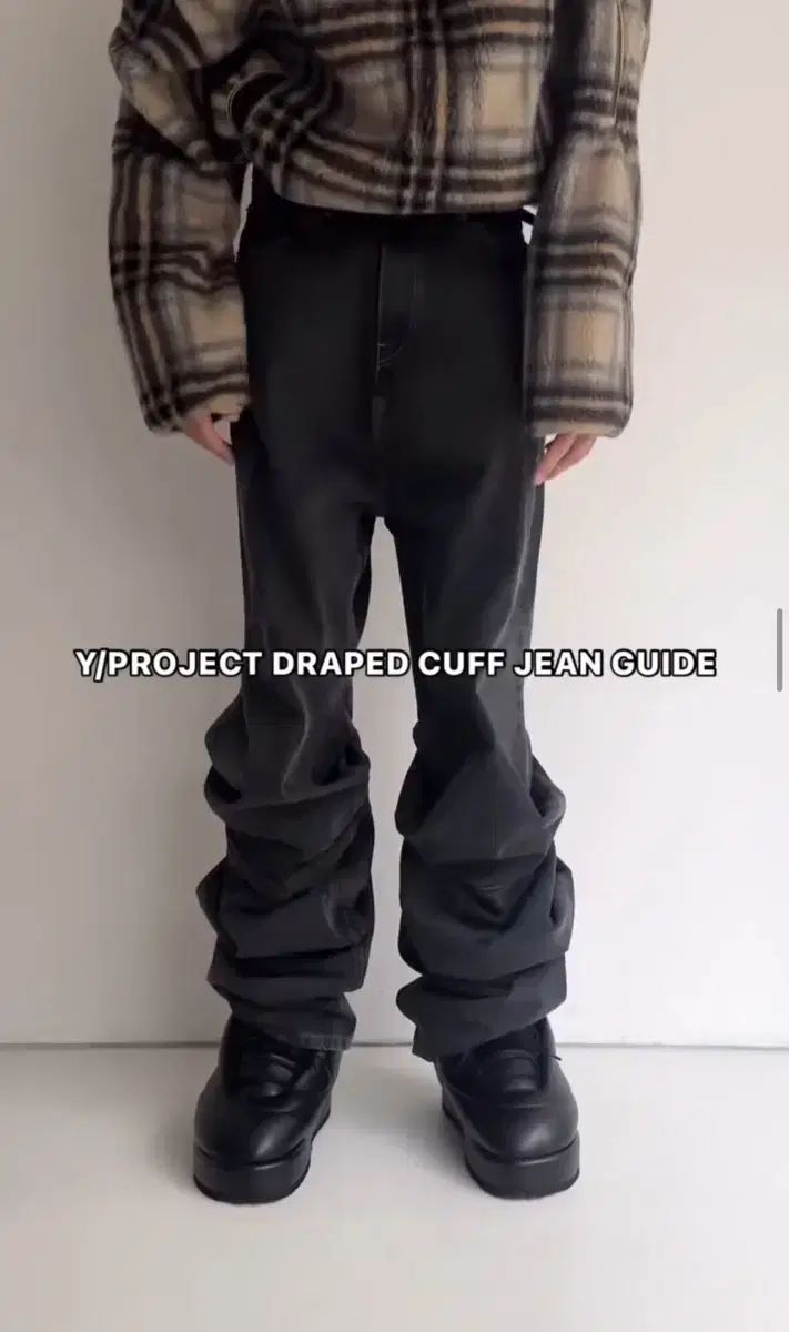 Y/PROJECT ワイ・プロジェクト EVERGREEN DRAPED CUFF JEANS 29