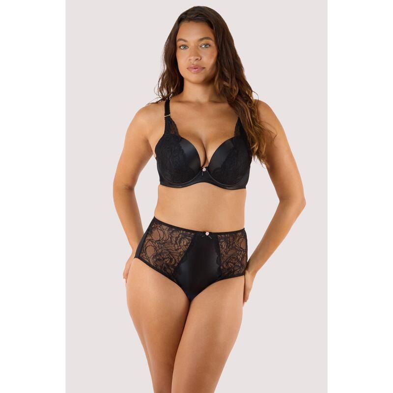 プレイフルプロミス レディース アンダーウェア ブラジャー Playful Promises Idol Black Padded Plunge Bra Black ブラック