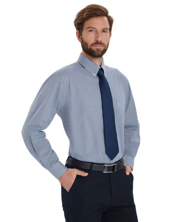 クラブルーム メンズ トップス シャツ ギンガムチェック ミニ ギンガム Club Roomens Mini Gingham Dresshirt Navy ネイビー