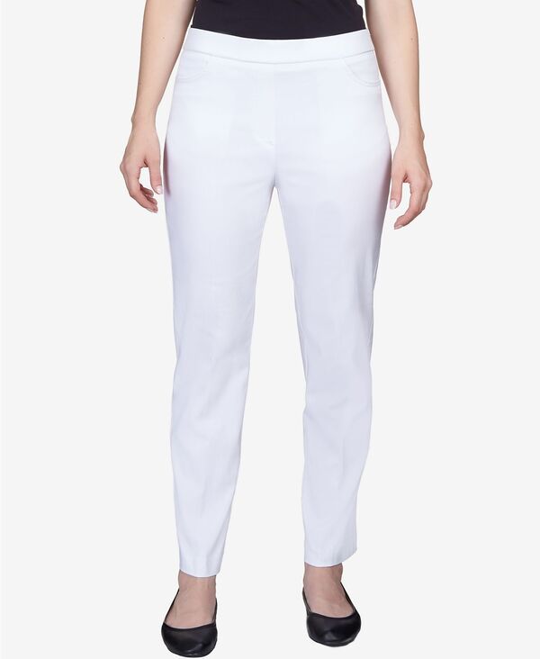 アルフレッド ダナー レディース ボトムス カジュアルパンツ プチ Alfredunner Petite Classics TummyControl PullOn StraightLeg Pants Petite Petite Short Pure white