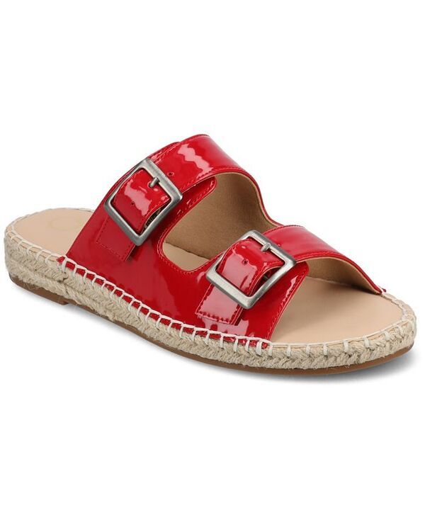 ジュルネ コレクション レディース シューズ サンダル Journee Collection Womens Tresah Double Strap Espadrille Sandals Red Patent レッド
