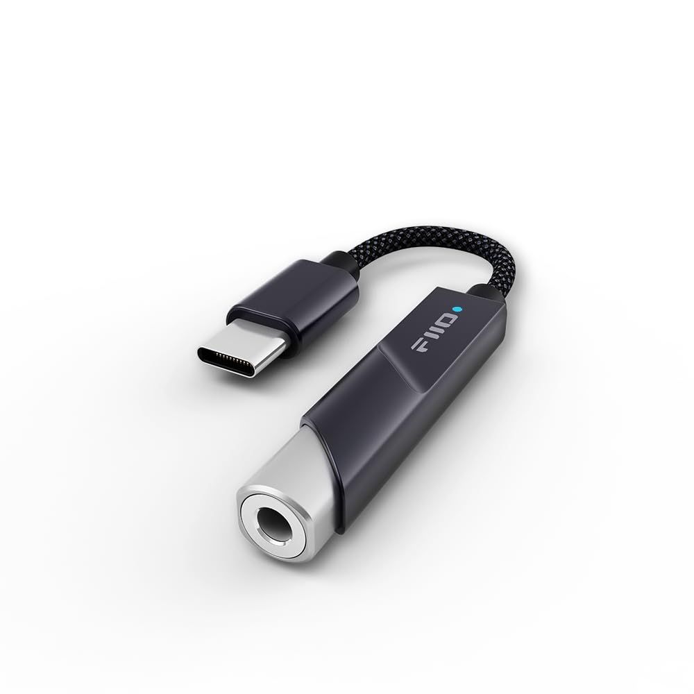 FiiO KA11 USB C - 3.5mm オーディオアダプター 32ビット/384KHz USB Type C ドングル HiFi DAC アンプ Android/iOS/Windows/Mac用 (ブラック, TC) [ブラック] [TC]