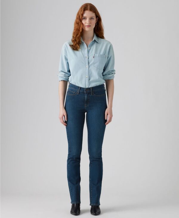 リーバイス レディース ボトムス デニムパンツ ブーツカット ブーツ ジーンズ Levis 315 Shaping Mid Rise Lightweight Bootcut Jeans 2426W Eternal Indigo Drk Bright インディゴ