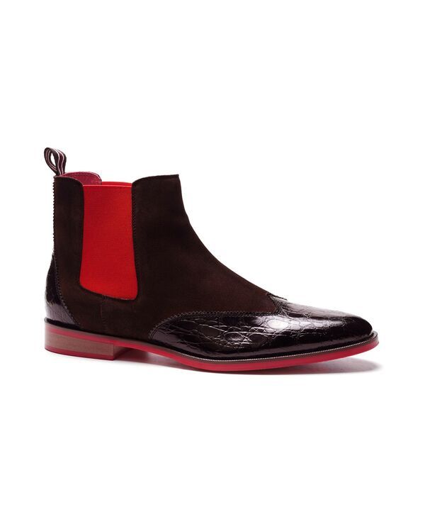 カルロスサンタナ メンズ シューズ ブーツ・レインブーツ チェルシーブーツ チェルシー ブーツ Carlos by Carlos Santana Mens Mantra Chelsea Boots Brown Leather Suede ブラウン