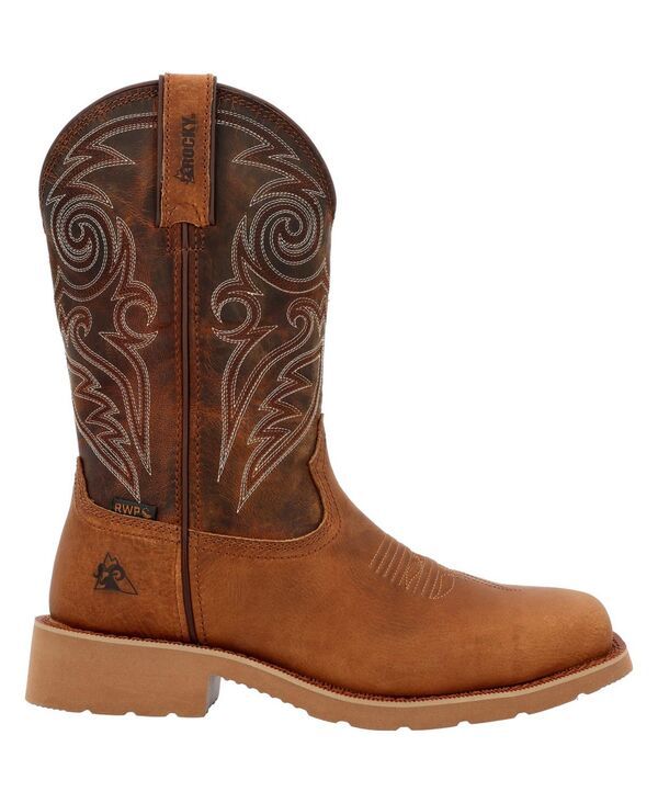 ロッキー メンズ シューズ ブーツ・レインブーツ Tシャツ クレープ ROCKY MonoCrepe 12 Steel Toe Western Bootobacco