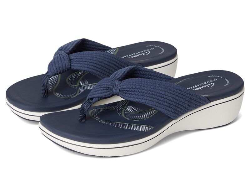 クラークス レディース シューズ サンダル Clarks Breeze Rae Erin Navy Textile ネイビー