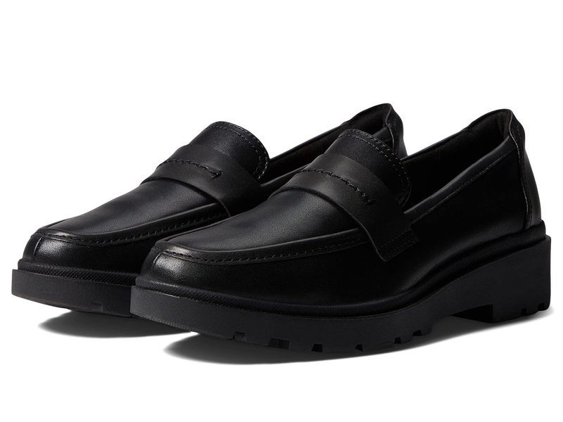 クラークス レディース シューズ スリッポン・ローファー Clarks Calla Ease Black Leather ブラック