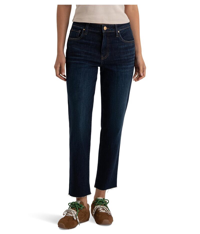 カットフロムザクロス レディース ボトムス デニムパンツ アンクル KUT from the Kloth Reese Highrise Fab Ankle Straight Raw Hem Courageously