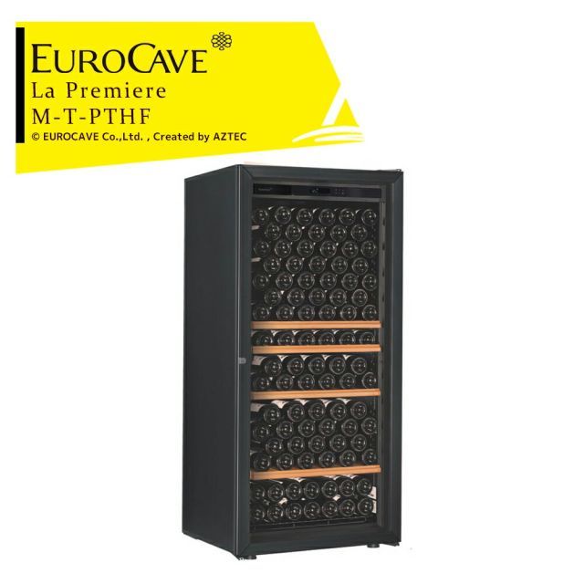 最大100%ポイントバック 確率2分の1！条件達成でチャンス最大5倍！要エントリー！EUROCAVE ユーロカーブ ワインセラー ラ・プルミエシリーズ La PREMIERE-M-T-PTHF（黒） ガラスドア/169本収容