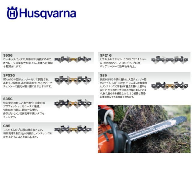 最大100%ポイントバック 確率2分の1！条件達成でチャンス最大5倍！要エントリー！Husqvarna ハスクバーナ 100ft リールチェン X-CUT S35G （ ハスク H25 / OREGON 21BPX 相当）100フィート・30m H585639