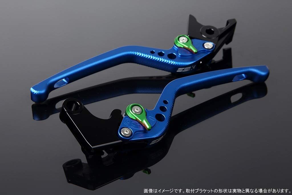 新品 SSK スピードラ アジャストレバーセット 3Dロング レバー本体カラー:マットブルー アジャスターカラー:マットグリーン SUZUKI GSX-S125/GSX-R125 2017-2019